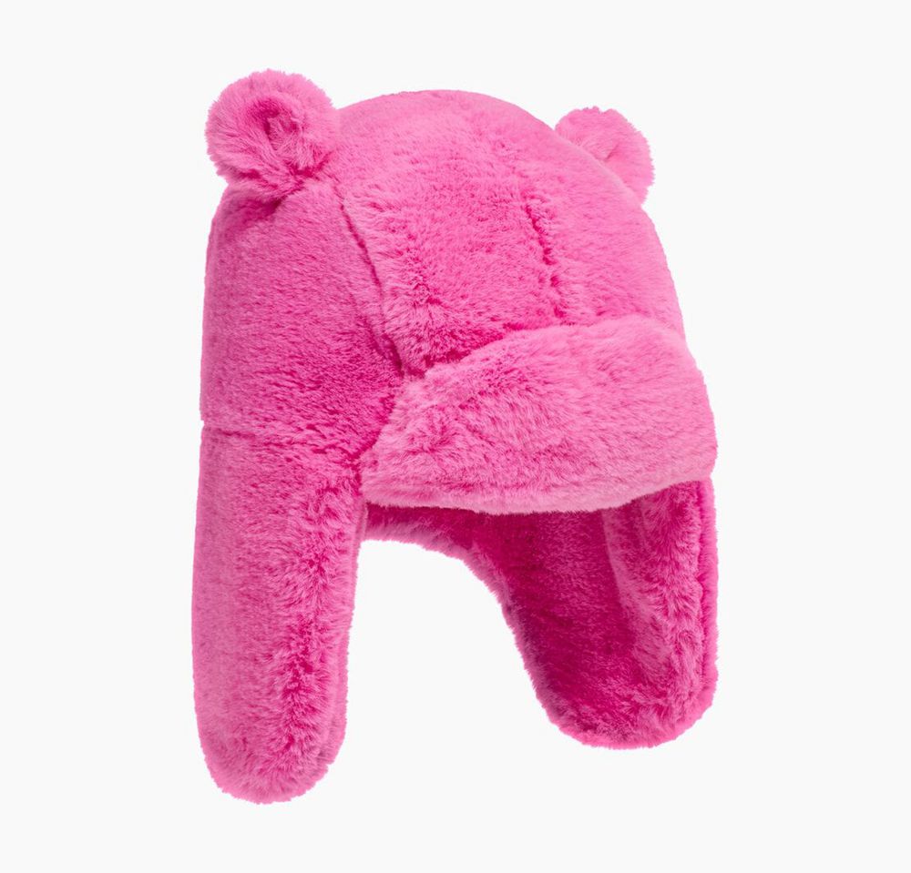 Ugg Hats Big Kids - Ugg Faux Fur Trapper With Ears Rose - 834UACJIR